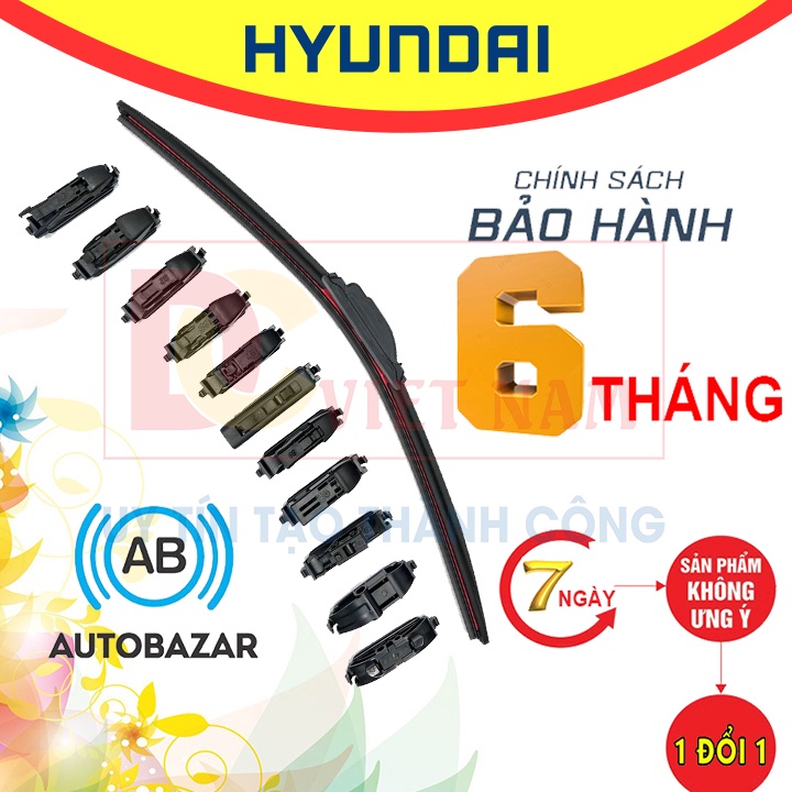 Thanh gạt nước mưa ô tô công nghệ Đức, dành cho các dòng xe của hãng HYUNDAI - BẢO HÀNH 6 THÁNG
