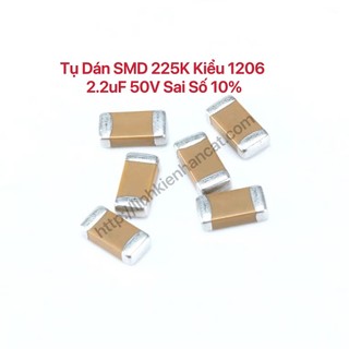 Tụ dán smd 225k kiểu 1206 2.2uf 50v sai số 10%