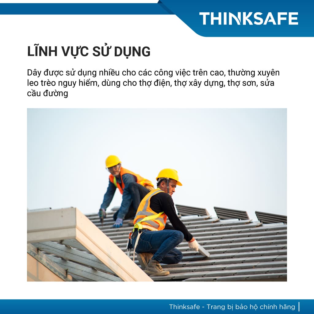 Dây đai an toàn bán thân Thinksafe COV Hàn Quốc, dây bảo hộ khi làm việc trên cao, thợ điện, xây dựng