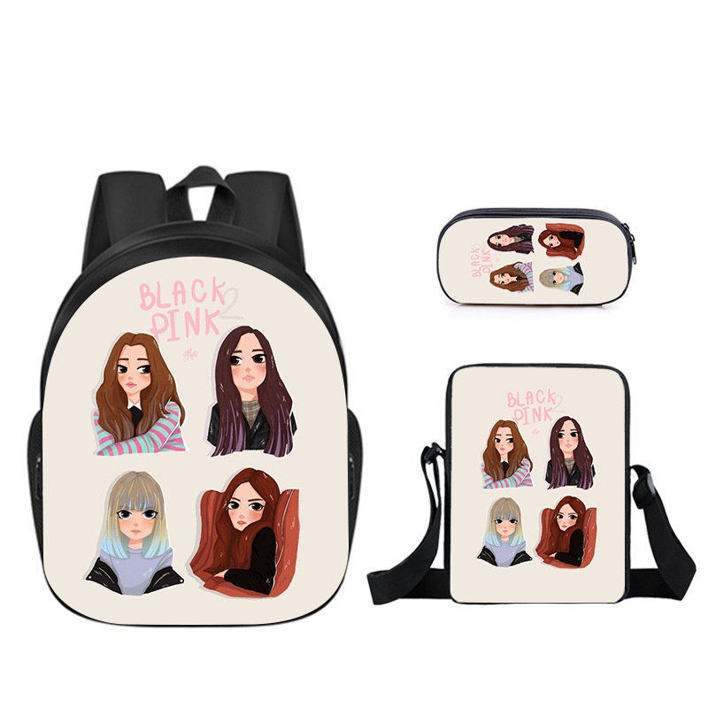 Blackpink ba lô hộp đựng bút chì sinh viên dung lượng lớn in thoáng khí thời trang cá tính đa năng nữ 1
