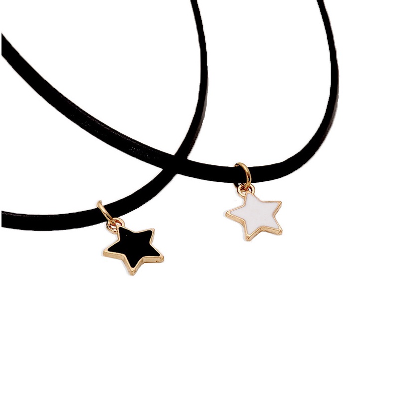 Vòng cổ dây chuyền choker nữ vải mặt ngôi sao phong cách hàn quốc cá tính