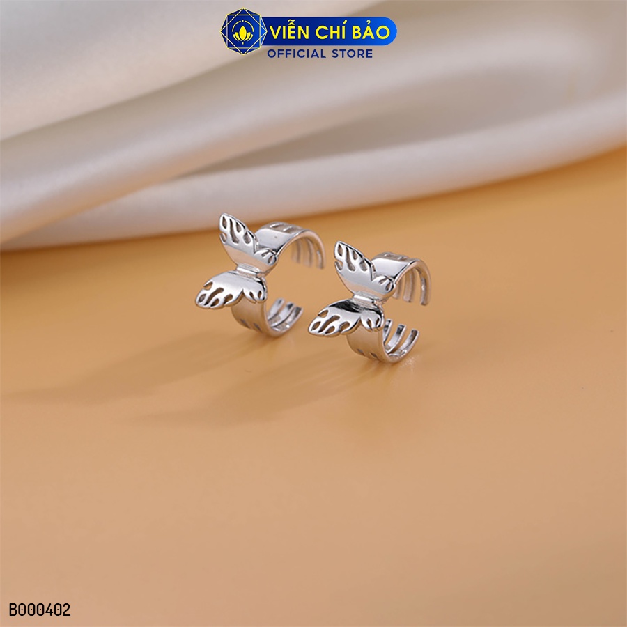 Bông tai bạc nữ kẹp vành butterfly chất liệu bạc 925 thời trang phụ kiện trang sức Viễn Chí Bảo B000402