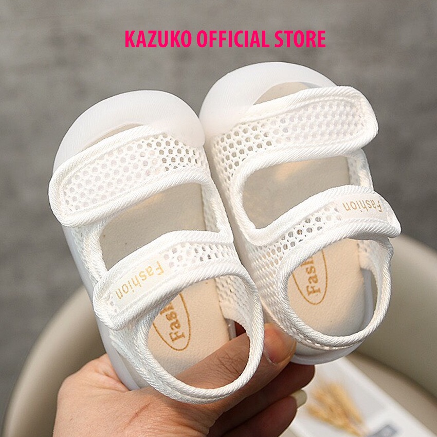 Dép tập đi bé trai, dép tập đi bé gái, dép trẻ em mũi cong chống vấp, kiểu sandals có lưới thoáng khí cho bé - DS01