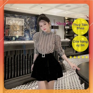 Chân Váy Nhung Tầng Siêu Hot ( Chân váy sang trọng màu đen)