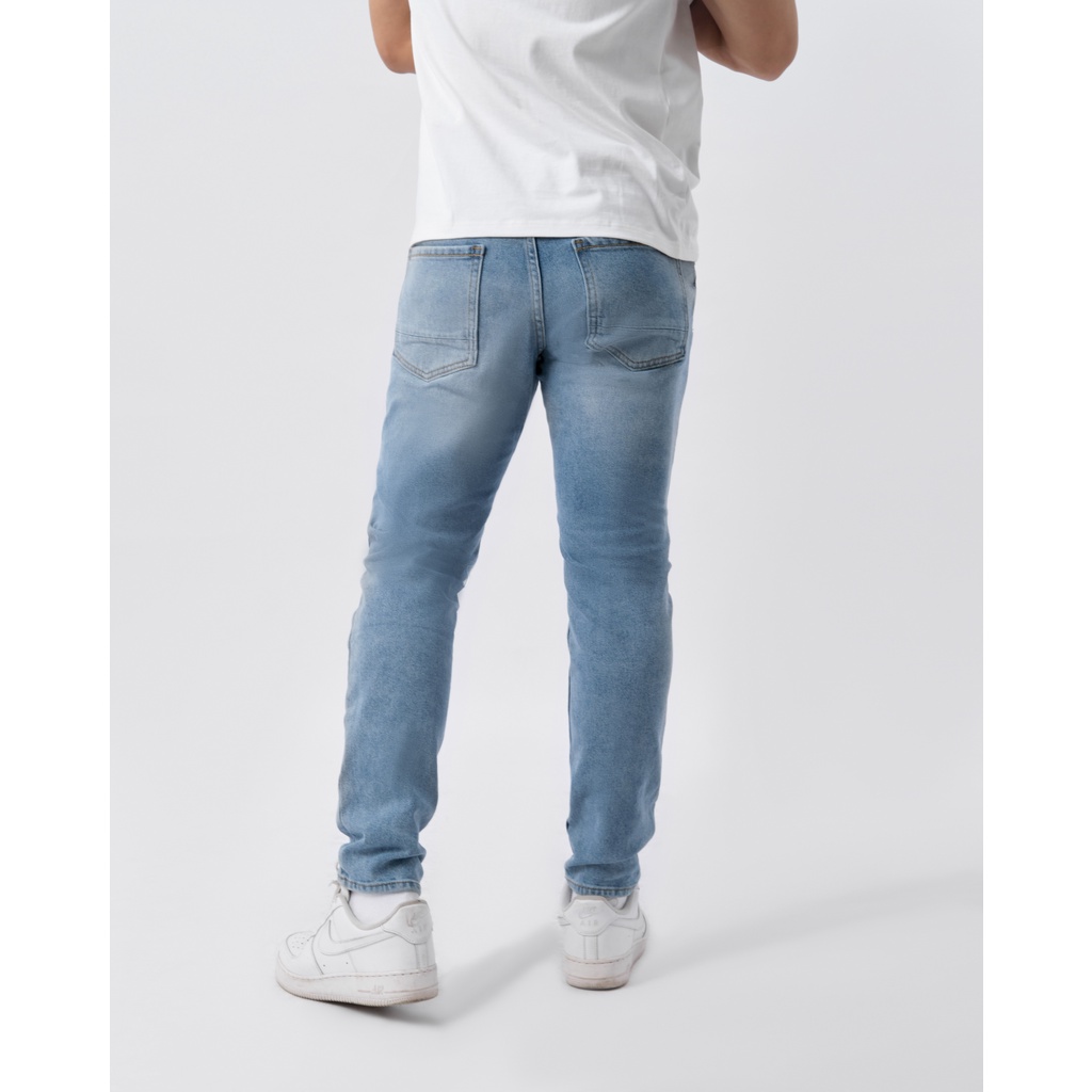 Quần jean nam xanh cao cấp MENFIT 0434 chất denim co giãn nhẹ 2 chiều, chuẩn form, thời trang