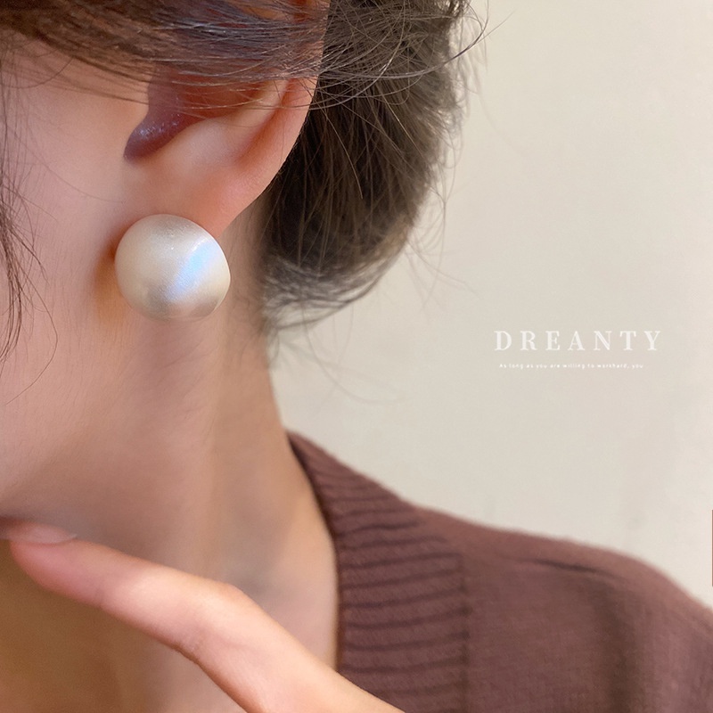 Khuyên Tai Kim Loại Mặt Nhám Phong Cách Âu Mỹ Độc Đáo Mới