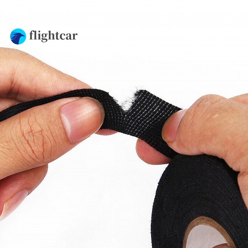 Cuộn Băng Vải Nỉ Cách Nhiệt Màu Đen Quấn Dây Cáp Ống Xả Xe Hơi