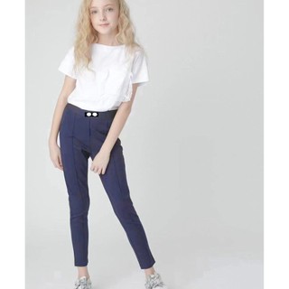 Quần Legging Bé Gái Mầu Xanh Đen (Đồng Phục Học Sinh) 10-38kg, Dáng Baggi, Chất umi hàn, đứng dáng
