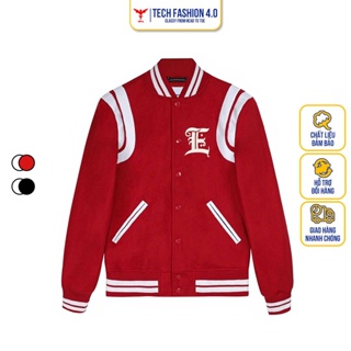 Áo khoác varsity kiểu dáng bomber chất dạ cao cấp TF4