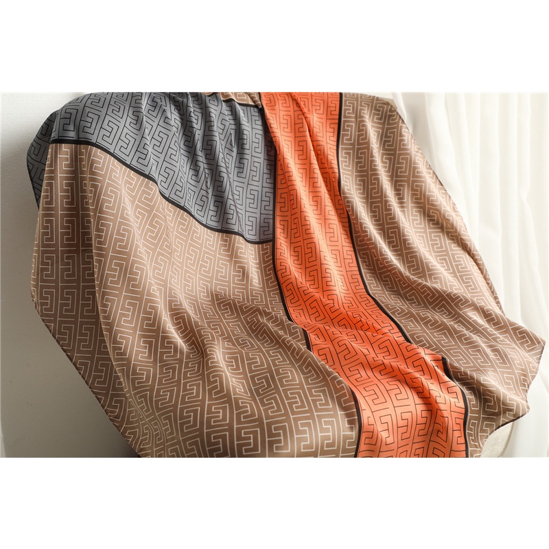 Khăn lụa vuông choàng cổ thắt nơ công sở quấn tóc làm áo quà tặng cao cấp size 90x90cm - Mã 9022 The Collar Box