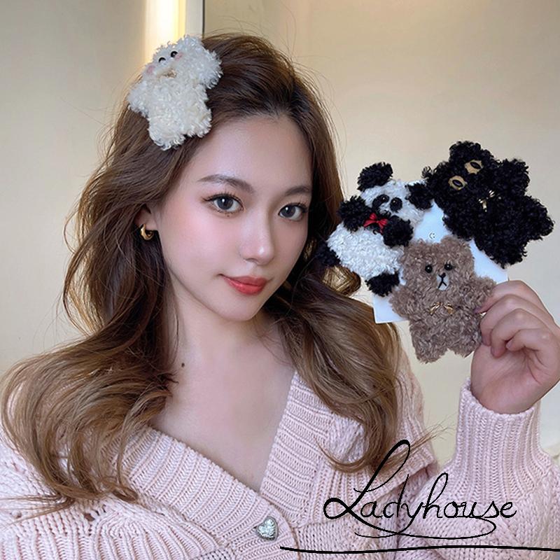 Kẹp Tóc Dạng Thú Nhồi Bông Lớn Họa Tiết Hoạt Hình Dễ Thương Cho Nữ