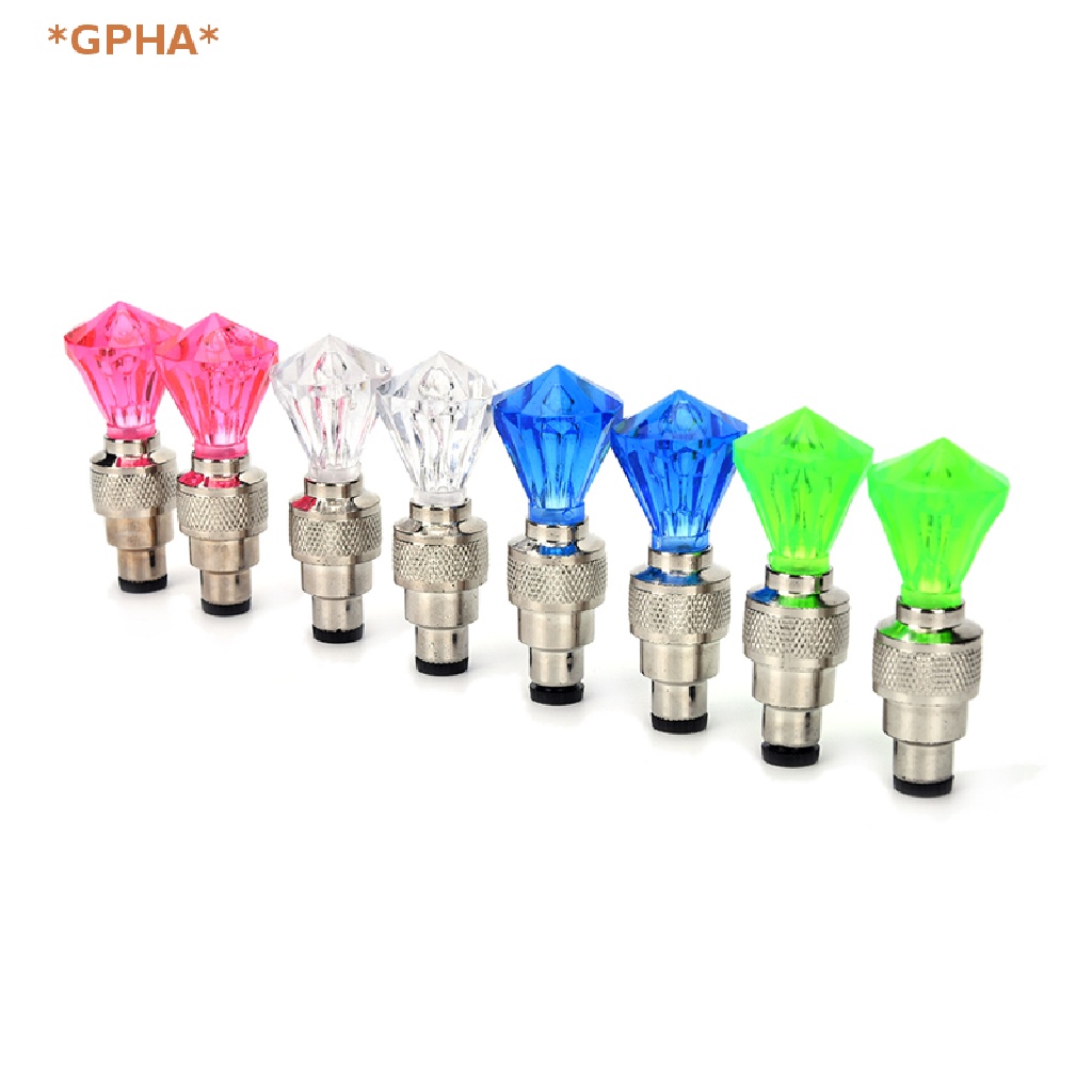 Bộ 2 Đèn LED Gắn Van Bánh Xe Đạp / Xe Máy / Xe Hơi Trang Trí Đèn Nhấp Nháy Mới