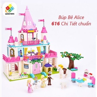 Lego lâu đài công chúa - bộ đồ chơi xếp hình 616 chi tiết cho bé gái - hàng chuẩn
