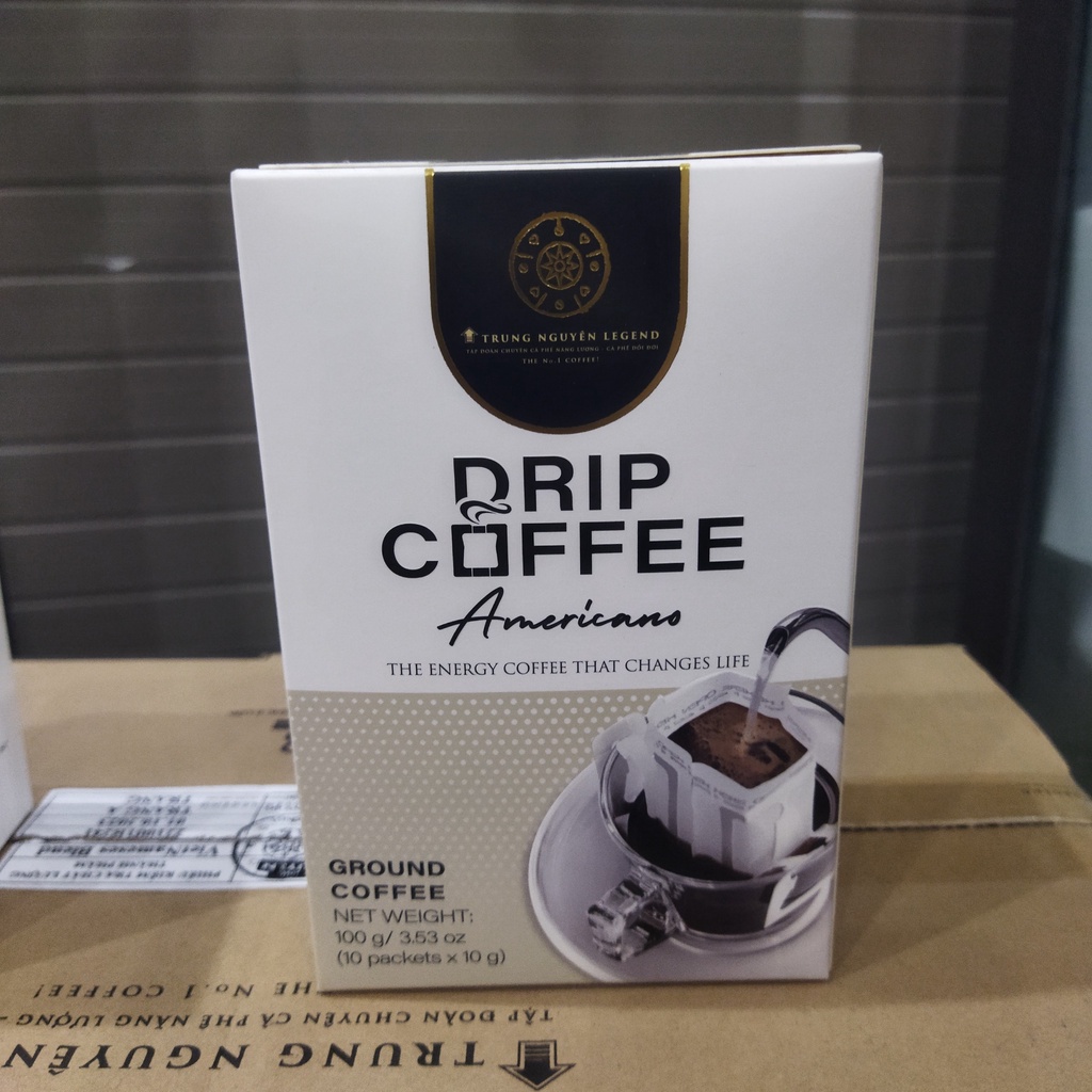 CÀ PHÊ PHIN GIẤY TRUNG NGUYÊN LEGEND  AMERICANO HỘP 10 TÚI PHIN LỌC