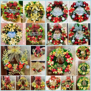 Vòng nguyệt quế trang trí Noel giáng sinh đường kính 25-50cm