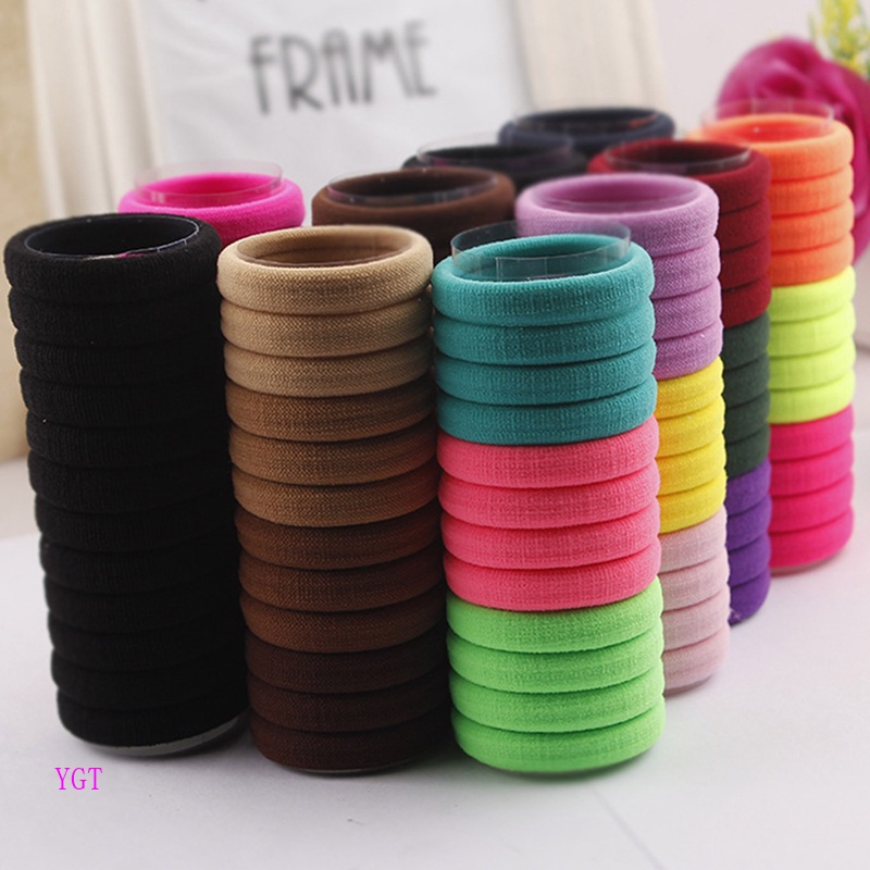 Ygt Set 24 Dây Buộc Tóc Cao Su Co Giãn Nhiều Màu Sắc Dành Cho Nữ