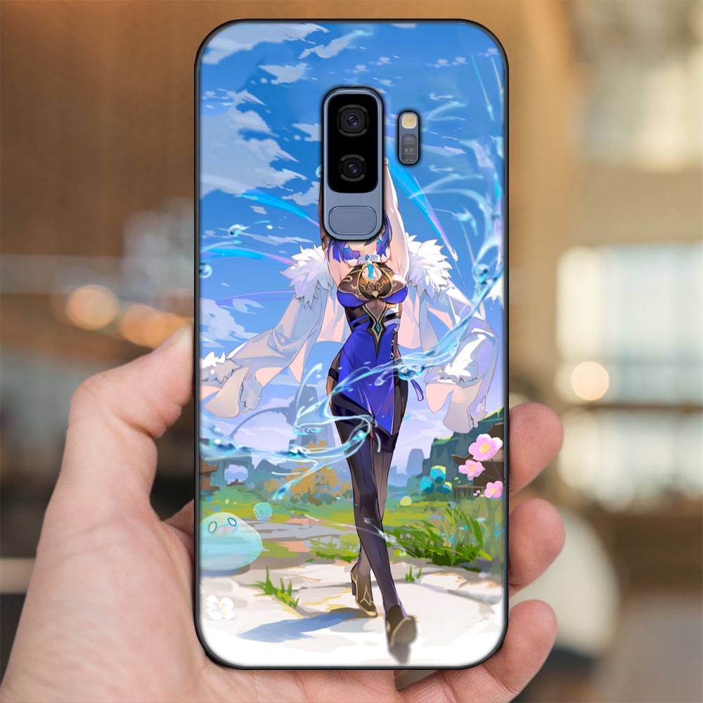 Ốp lưng Samsung S9 Plus viền đen in hình Yelan Genshin Impact