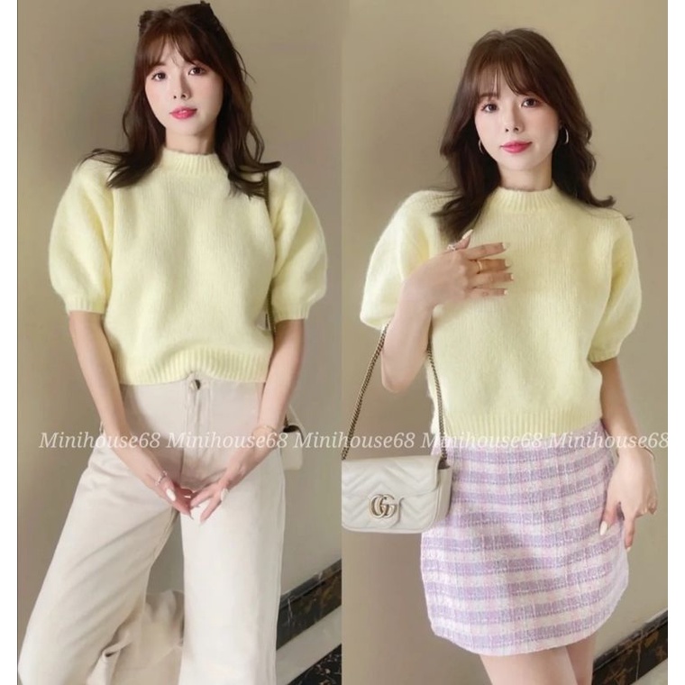 ÁO LEN TAY BỒNG CROPTOP ZARA XUẤT XỊN