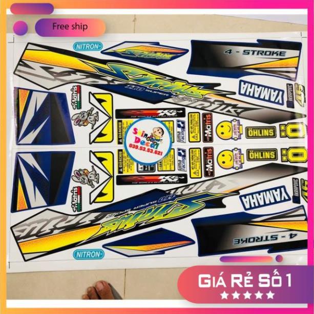 DECAL PVC 5 LỚP CHẤT LƯỢNG CAO Tem rời Sirius xanh gp