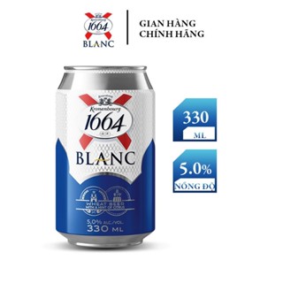 Bia Kronenbourg 1664 Blanc - Thùng 24 lon 330ml (Giao ngay )