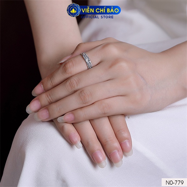 Nhẫn bạc nữ niêm hoa vi tiếu chất liệu bạc Thái 925 thời trang phụ kiện trang sức Viễn Chí Bảo N000779