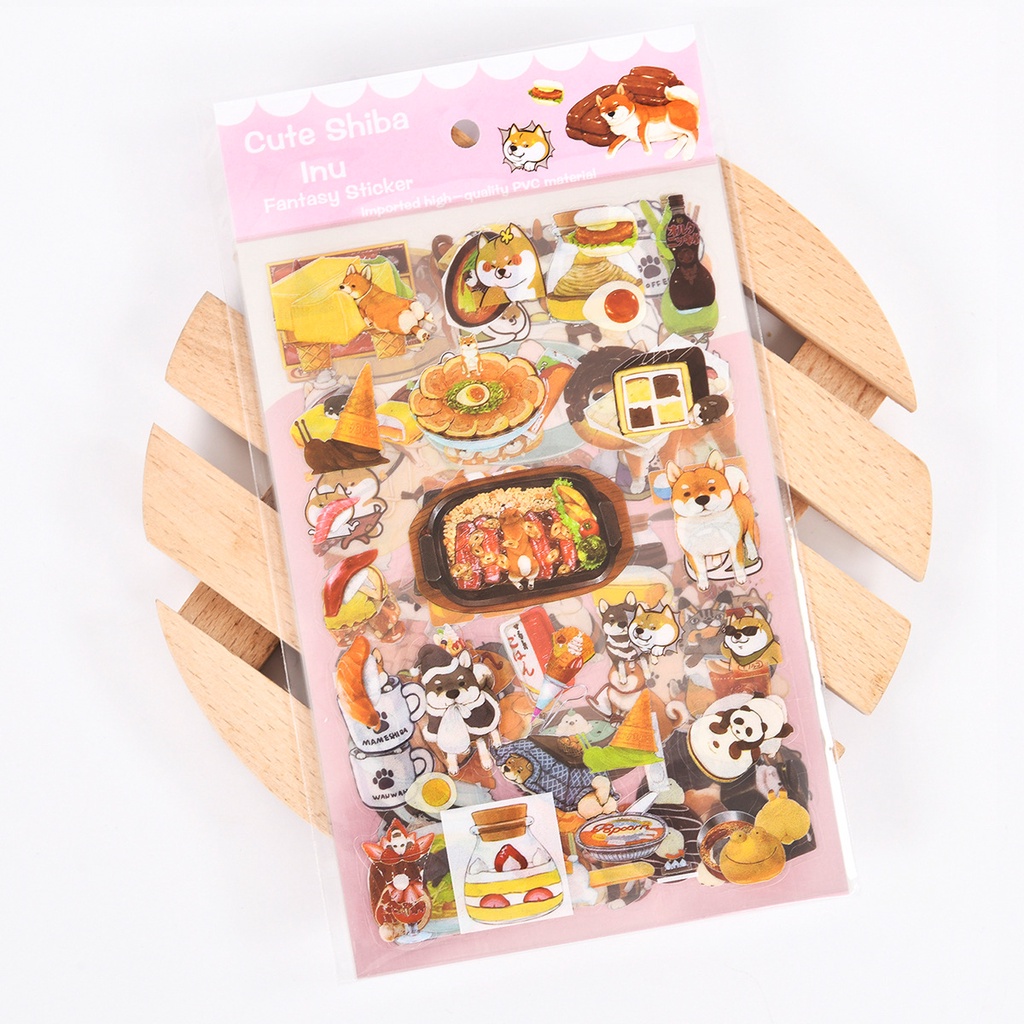 Set 6 Nhãn Dán Hoạt Hình Dễ Thương Chống Nước Trang Trí Cốc Nước / Điện Thoại
