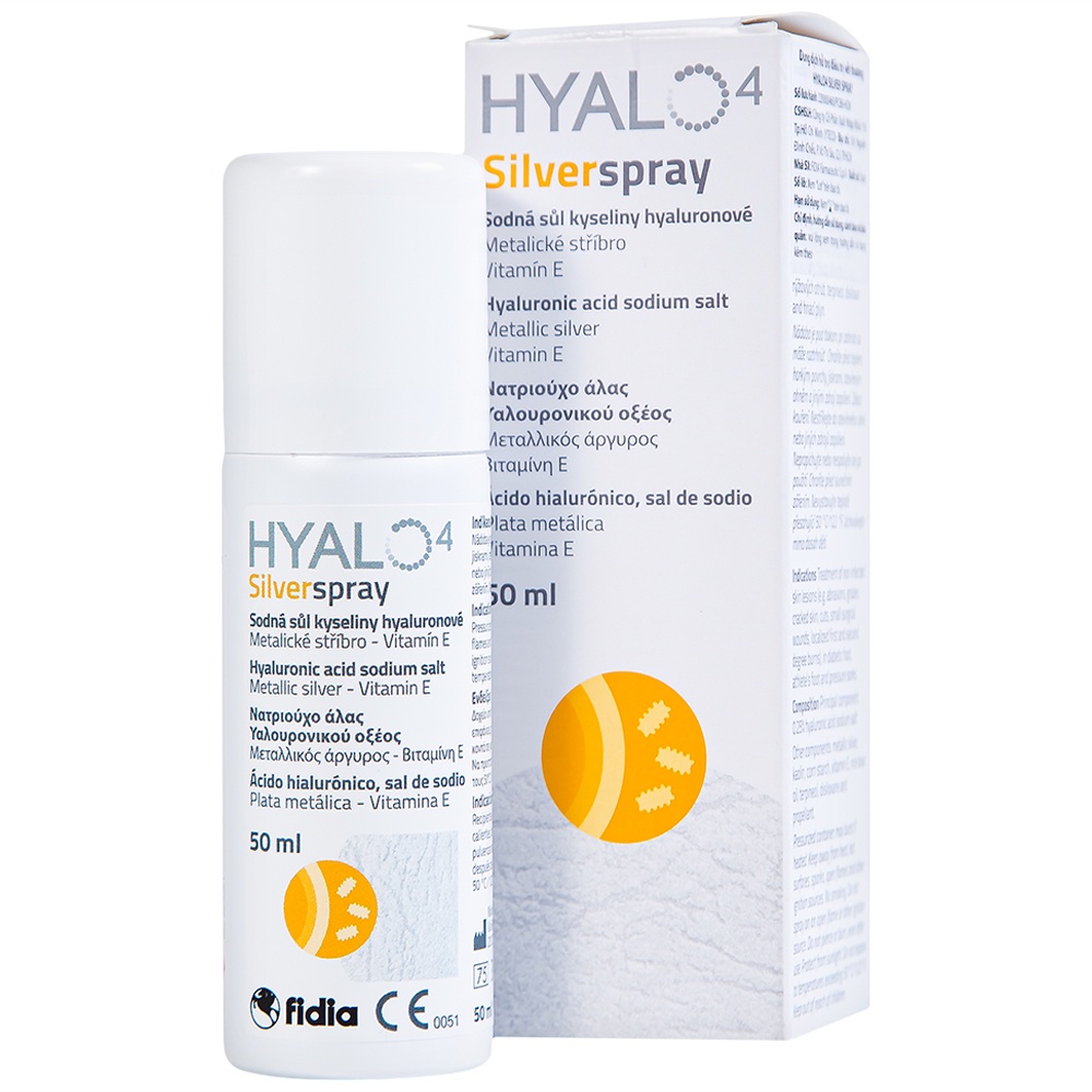 Chai xịt Hyalo4 Silver Spray hỗ trợ tổn thương da không bị nhiễm trùng