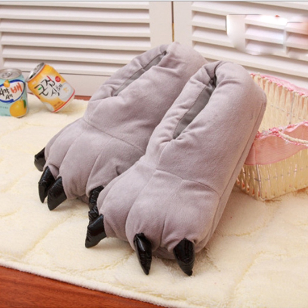 Dép Bông Đi Trong Nhà Hình Móng Vuốt Khủng Long Hoạt Hình Cho Người Lớn