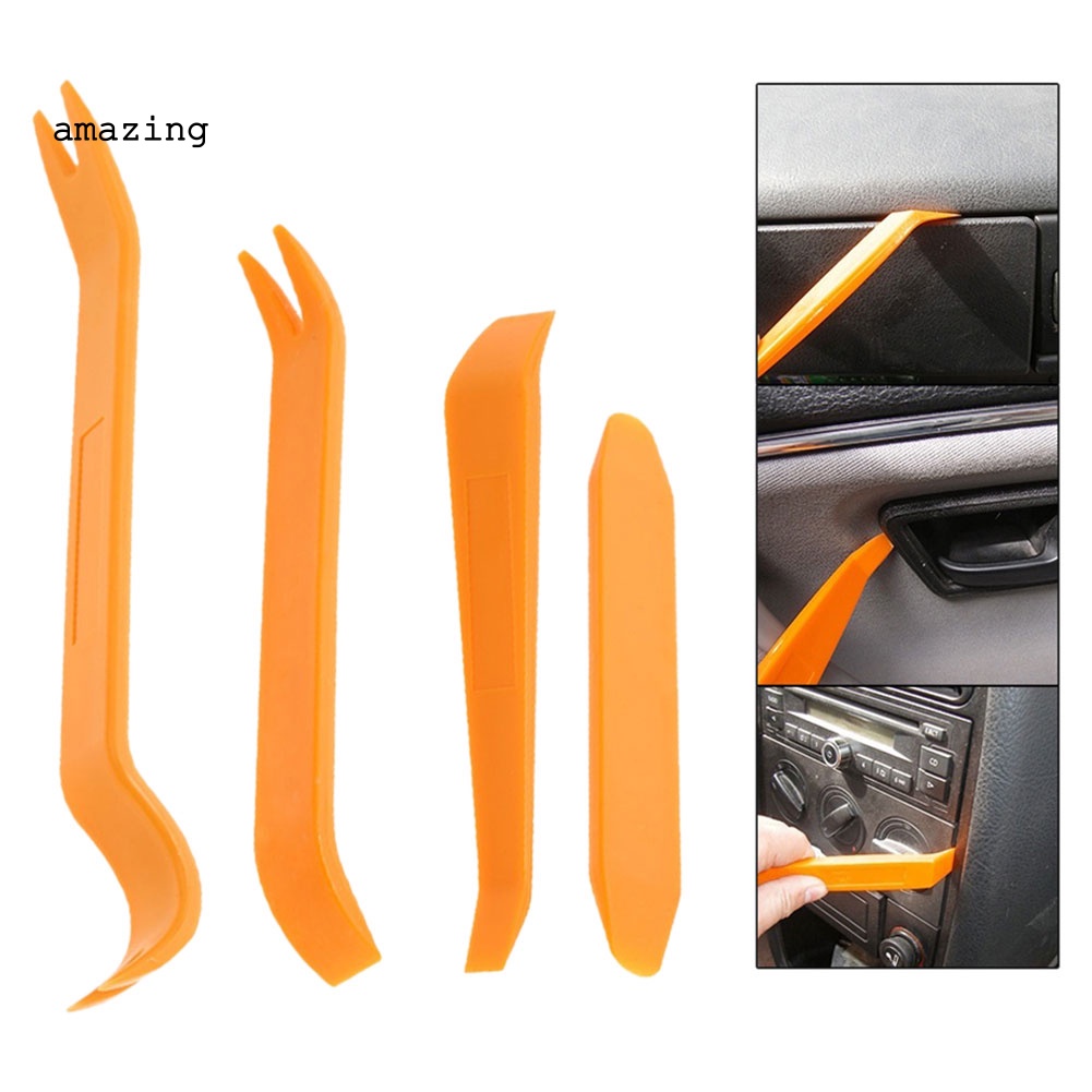 Set 4 Dụng Cụ Tháo Gỡ Radio Cho Cửa Xe Hơi