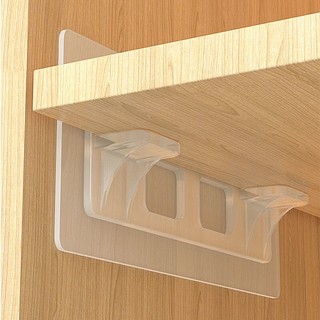 Miếng dán chốt đỡ kệ treo tường, kệ góc chữ l, móc dán tường kê tấm chia ngăn tủ quần áo tủ bếp