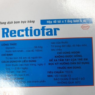 Dung dịch bơm trực tràng Rectiofar