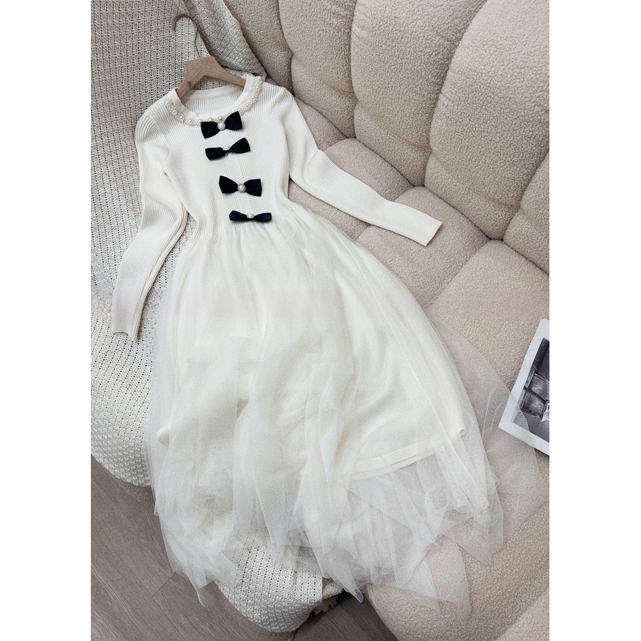 SÉT LEN ĐÍNH NƠ CHÂN VÁY VOAN-LEN 90