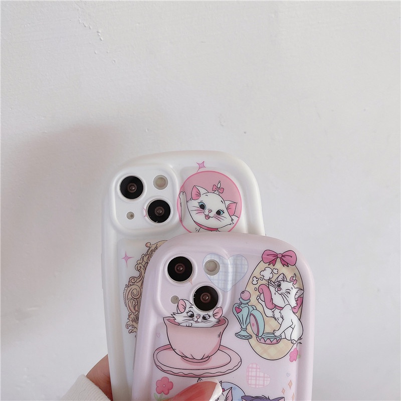 DISNEY Ốp Điện Thoại tpu Mềm In Hình Mèo Hoạt Hình Dễ Thương Cho IPhone 14 13 12 11 Pro Max XS XR X XSMAX