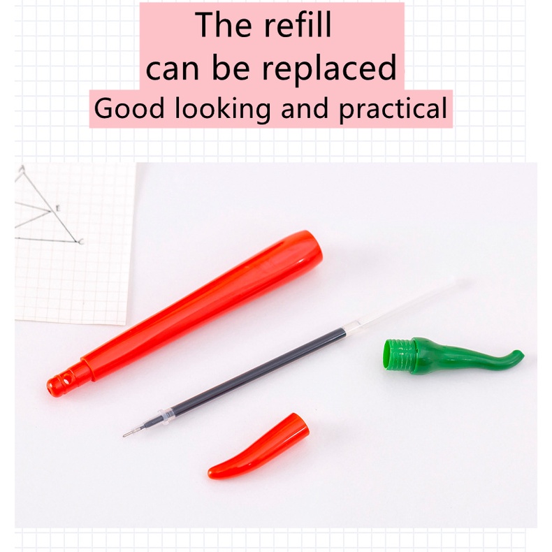 Cái bút Hình quả ớt bút gel văn phòng phẩm sáng tạo món quà dễ thương phần thưởng đồ dùng học sinh Văn phòng phẩm