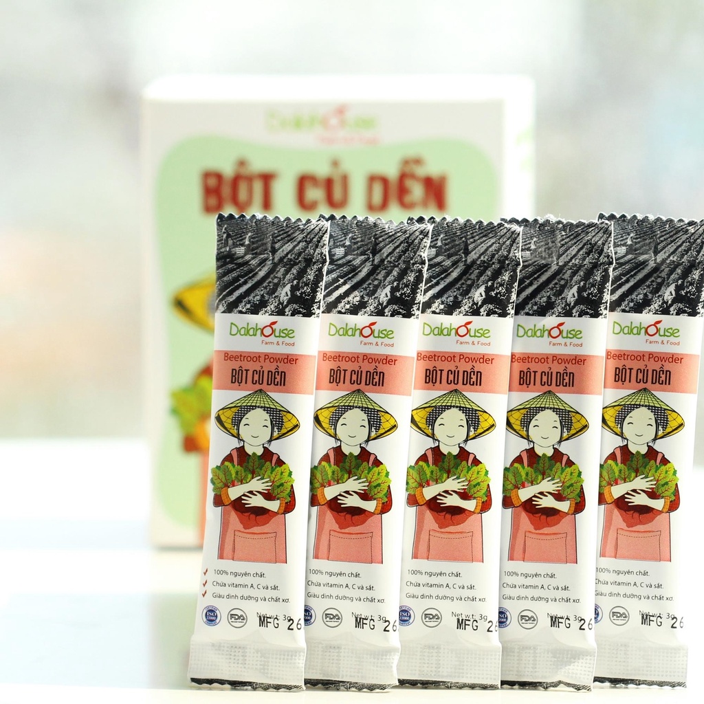 Gói Lẻ - Bột Rau Củ Organic Dalahouse - Bột Hữu Cơ Sấy Lạnh Nguyên Chất Dalahouse - Gói 3g