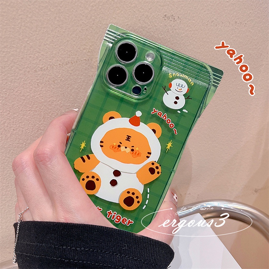 Ốp Điện Thoại Mềm In Hình Hổ Mùa Đông Sáng Tạo Cho iPhone 14 13 12 11 Pro Max SE2020 X XR Xs Max 7 8 6 6s Plus