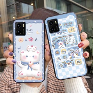 Ốp lưng Vivo Y15s gấu xanh đỏ ốp gấu cute bo viền