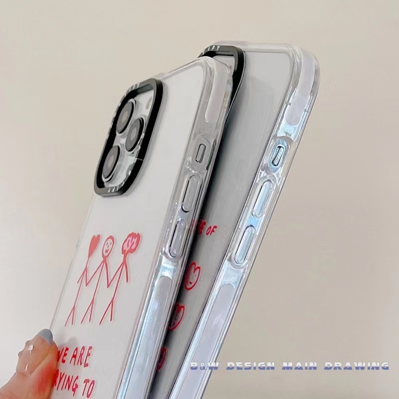 Ốp Điện Thoại Acrylic Trong Suốt Chống Sốc In Họa Tiết Love Match Man Cho iPhone 14 / 13 / 12 / 11 / Pro / Max 14 Pro / Max