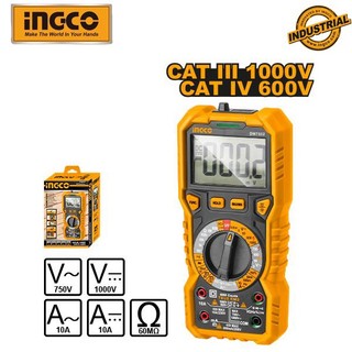 Đồng hồ vạn năng kỹ thuật số ingco dm7502 | đồng hồ đo điện vạn năng màn hình lcd, số đếm 6000 điện áp dc 600mv/6v/60v/6