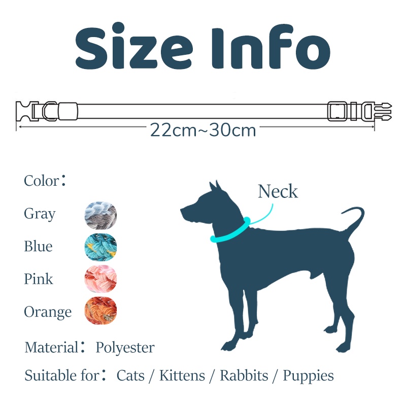 HamshMoc Vòng Cổ Mềm Mại Có Chuông Điều Chỉnh Được Dành Cho Mèo Cưng Mặc Hàng Ngày