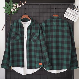Áo Sơ Mi MYO Flannel Xanh Rêu
