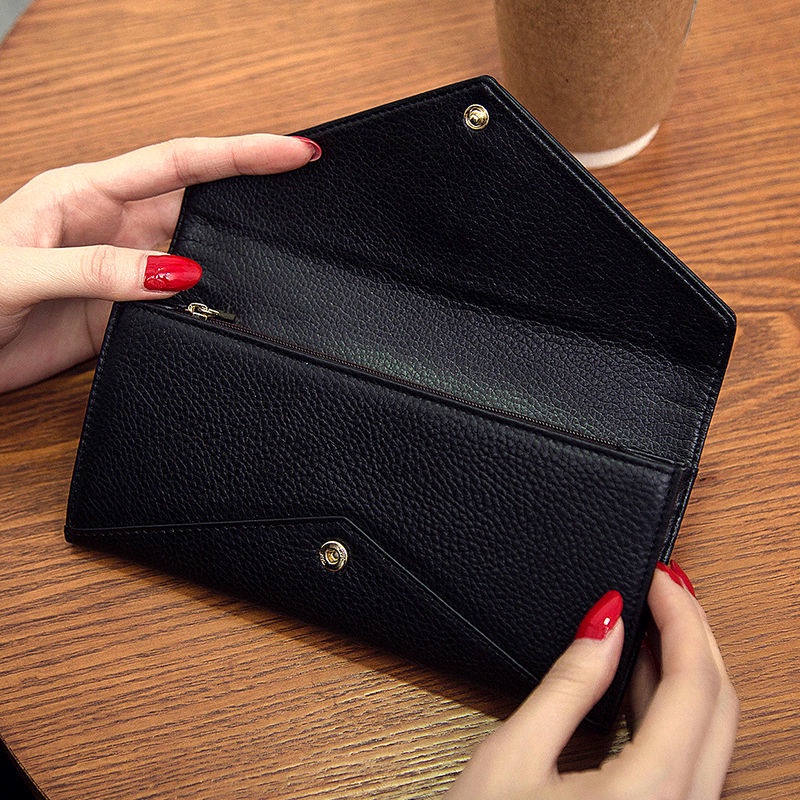 Ví Da Bò Dáng Dài Đa Năng Thời Trang Âu Mỹ Cao Cấp Cho Nữ