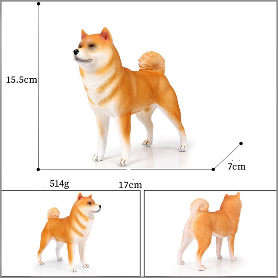 Mô Hình Chó Shiba Inu Size Lớn Dài 17cm