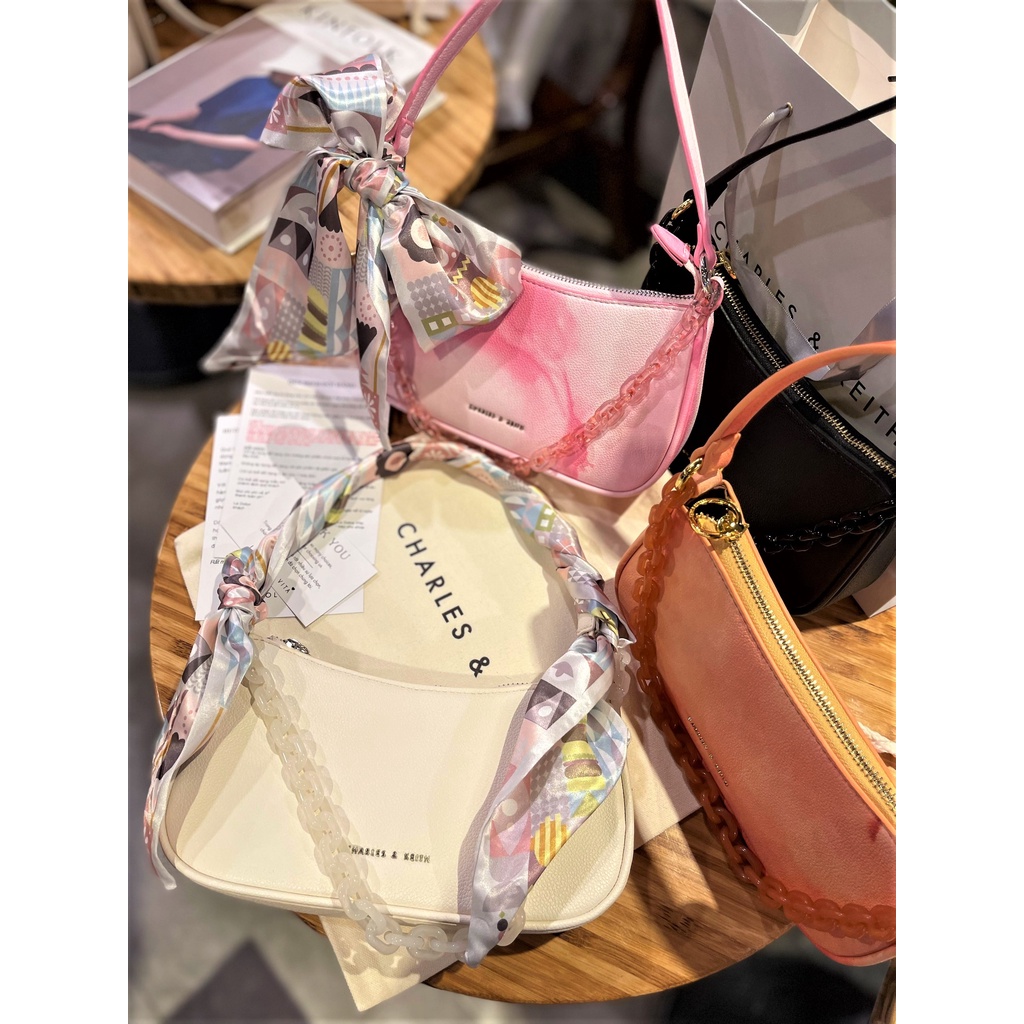 Túi xách nữ kẹp nách La Dolce Vita quai lụa, 2 dây đeo vai đeo chéo - CK180