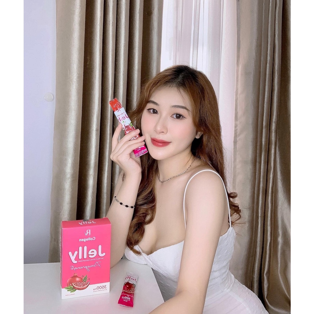 Thạch Lựu Trắng Da Thuỵ Sĩ Revive Jelly Collagen - Full Hộp