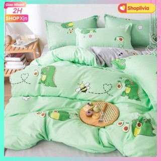 Ga trải giường Khủng long bơ,đủ kích thước 1m,1m2,1m4,1m5,1m6,1m8