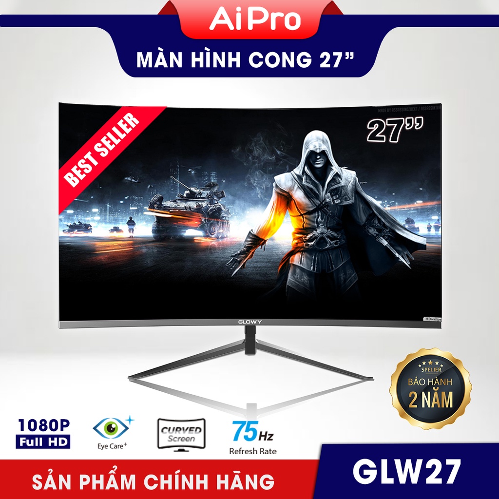 Màn hình chính hãng Glowy GLW27 / G27GC / G27GF - Độ phân giải Full HD - Chính hãng - BH 24 Tháng