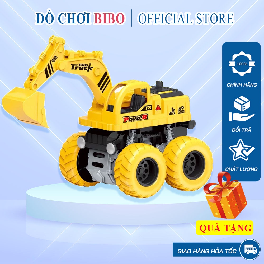 Xe ôtô đồ chơi - Máy Xúc đồ chơi- Xe chạy cót, không dùng pin - Bền, đẹp- Thế Giới Đồ Chơi