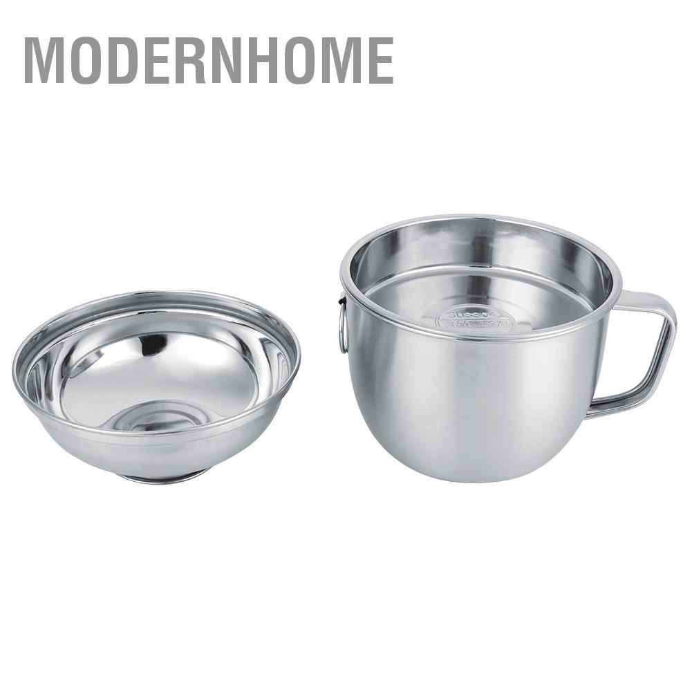 ModernHome Bát mì gia dụng bằng thép không gỉ 304 súp thực phẩm Hộp đựng trái cây có nắp đậy