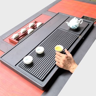 Khay trà gỗ mun liền khối. kích thước 60 x 36 x 3,8 cm